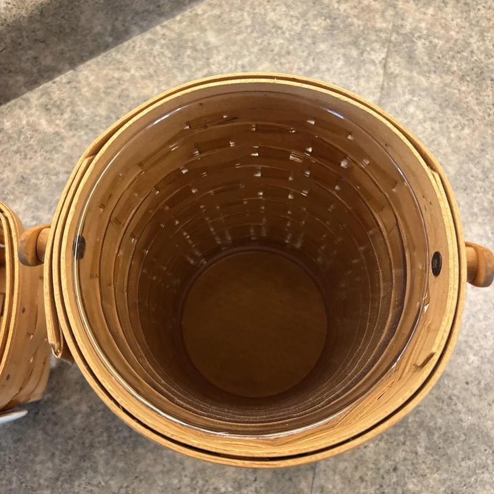 Longaberger Basket Lot Of 2 Handwoven 2005, 1997 Excellent Condition USA